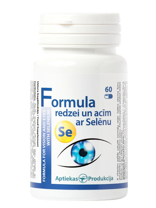 AP Formula redzei un acīm ar selēnu kapsulas, 60 gab.
