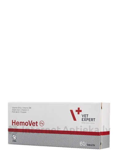 VetExpert HemoVet для собак с анемией 67 мг, 60 таблеток | internetaptieka.lv