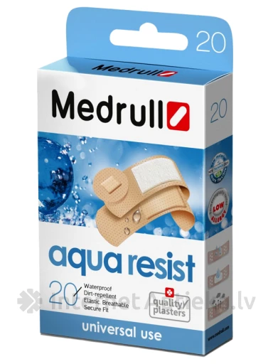 Medrull Aqua Resist plāksteris, universāls, 20 gb. | internetaptieka.lv