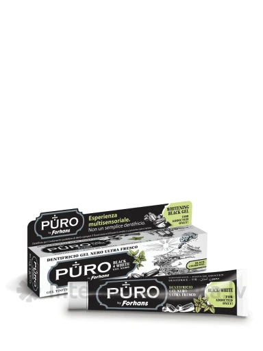 Puro by Forhans Black4White zobu pasta, 75 ml | internetaptieka.lv