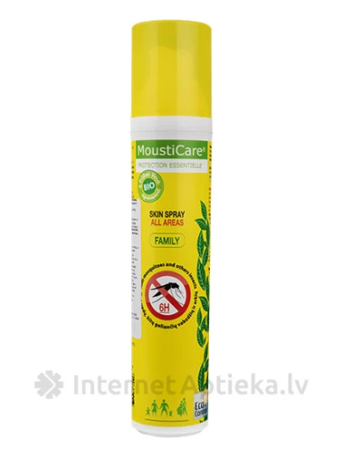 Mousticare Anti-Tick pihusti nahale perele kuni 6 tundi, 125 ml | internetaptieka.lv