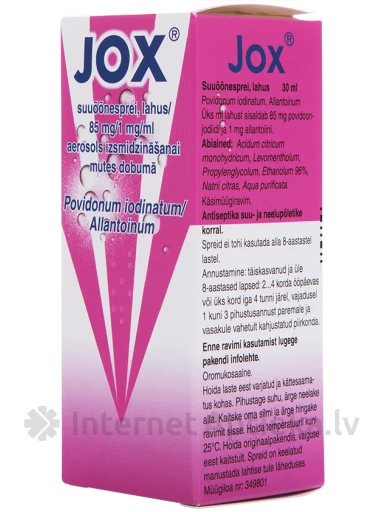 Jox aerosols izsmidzināšanai mutes dobumā, 30 ml | internetaptieka.lv