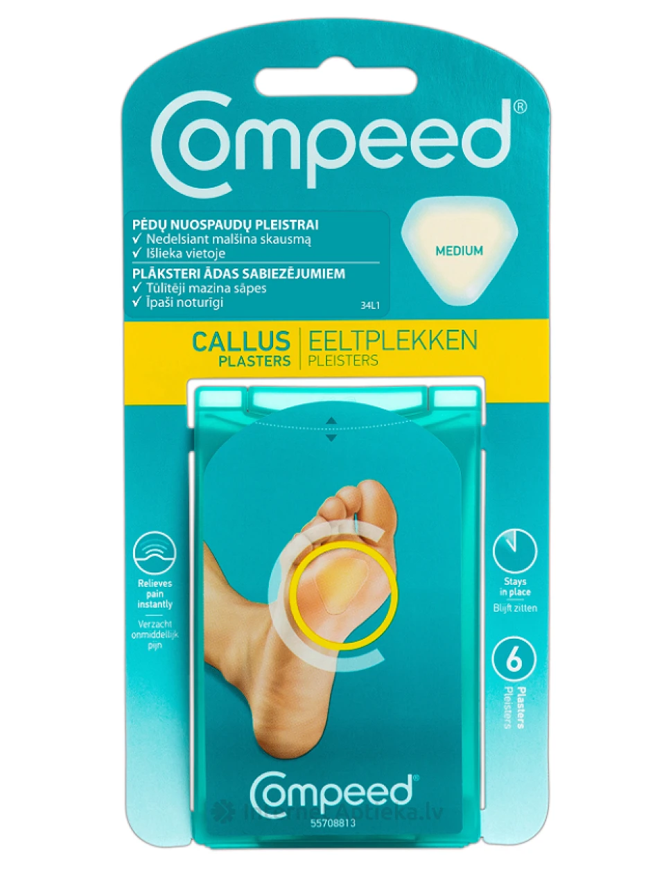 COMPEED plaastrid naha paksenemiseks, 6 tk. | internetaptieka.lv