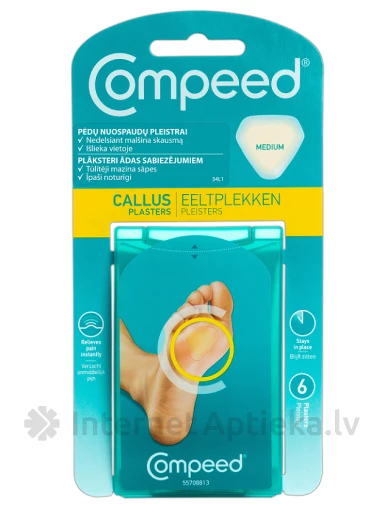COMPEED plāksteri ādas sabiezējumiem, 6 gb. | internetaptieka.lv