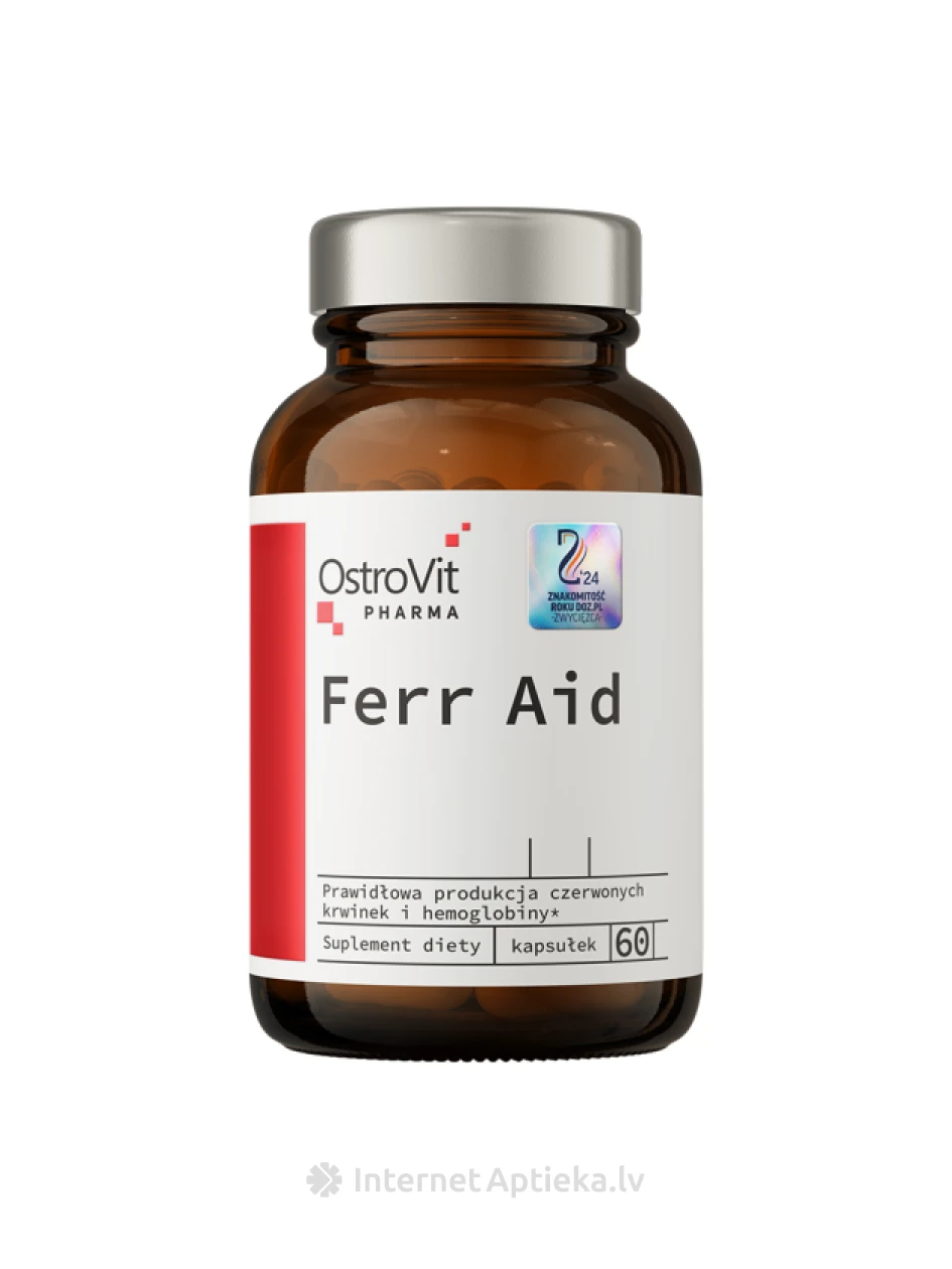 OstroVit Pharma Ferr Aid kapsulas, 60 gb. | internetaptieka.lv
