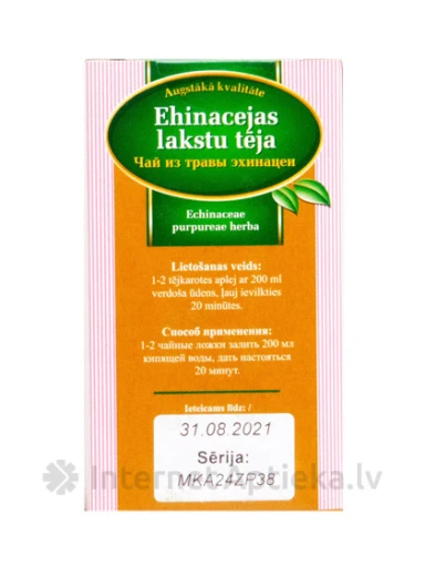 Tēja Ehinacejas lakstu, 80 g | internetaptieka.lv