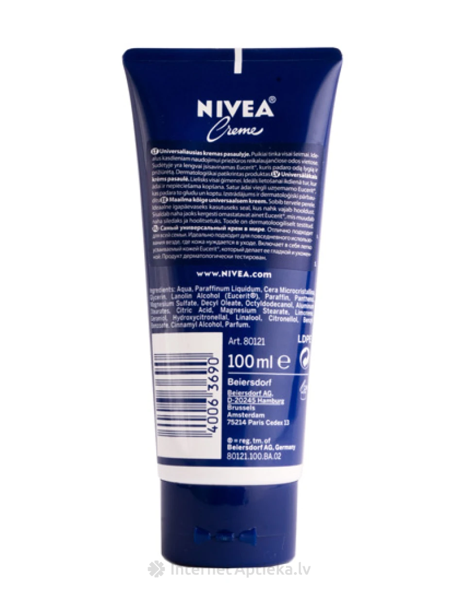 Nivea крем, увлажняющий, 100 мл | internetaptieka.lv