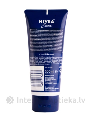 Nivea крем, увлажняющий, 100 мл | internetaptieka.lv