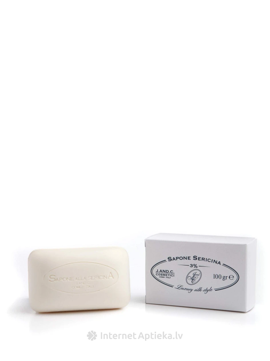J.And.C. Cosmetici - LAKE COMO NATURAL zīda ziepes - SERICIN INTEGRAL 3%, 100 g | internetaptieka.lv