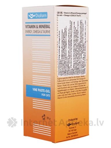 Diafarm Vitamins and Minerals pasta-geel kassidele, 50 g | internetaptieka.lv