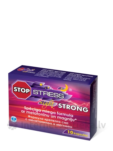 STOP STRESS Night Strong, 10 kapsulas | internetaptieka.lv