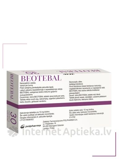 Beotebal 10mg, 30 tabletti | internetaptieka.lv