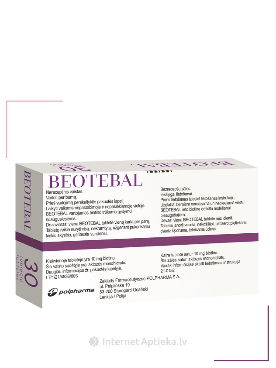 Beotebal 10mg, 30 tabletti | internetaptieka.lv