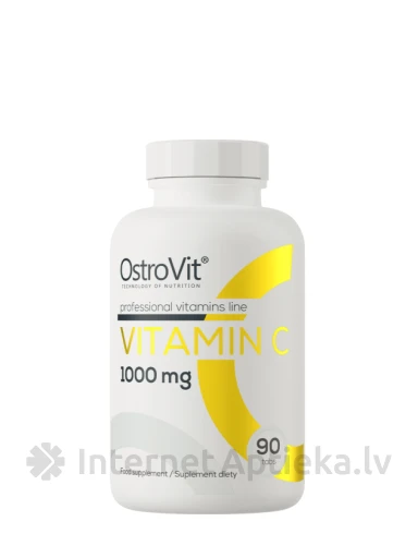 OstroVit Vitamin C tabletes, 90 gb. | internetaptieka.lv