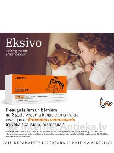 Eksivo 100 mg tablete, 1 tk. | internetaptieka.lv