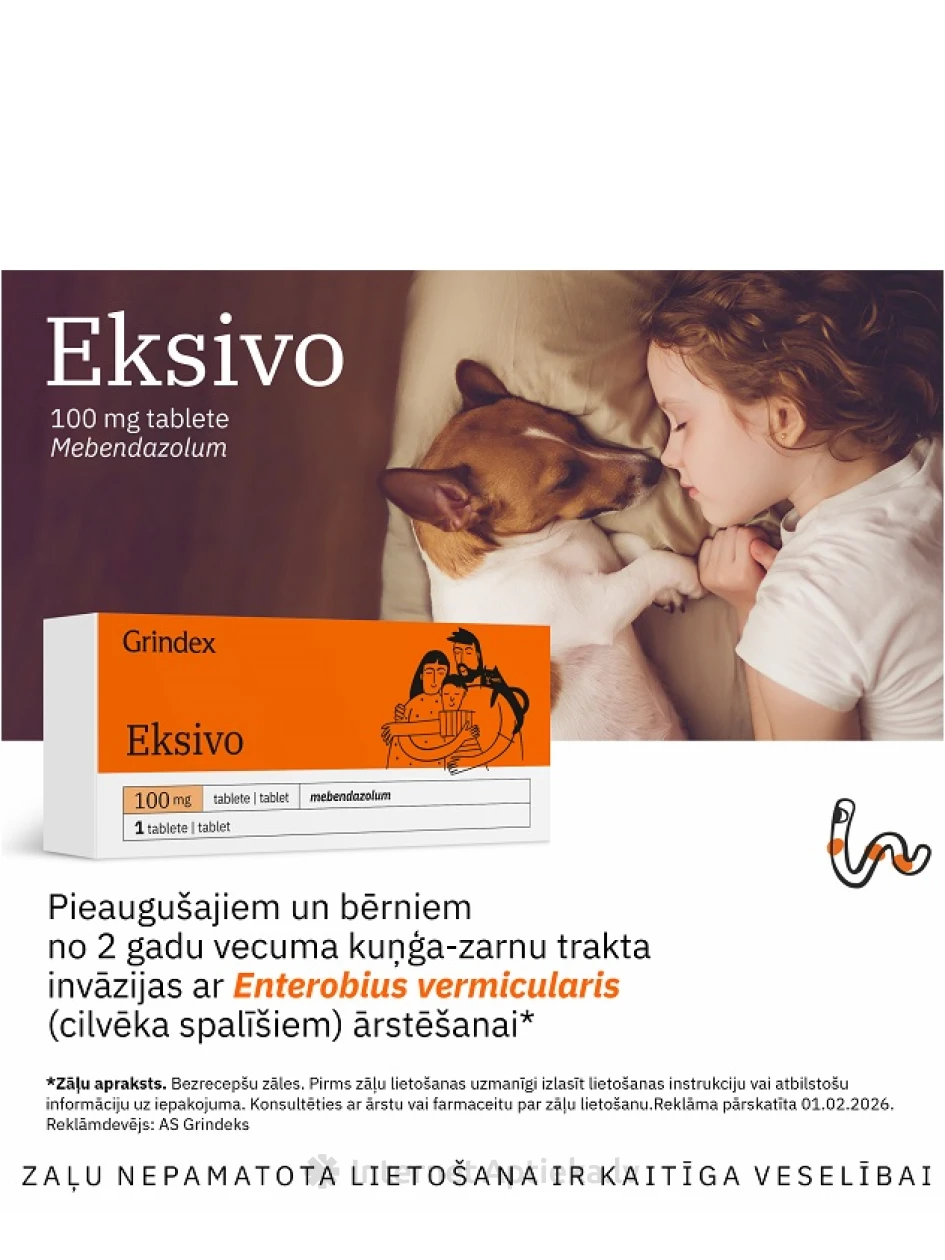 Eksivo 100 mg tablete, 1 tk. | internetaptieka.lv