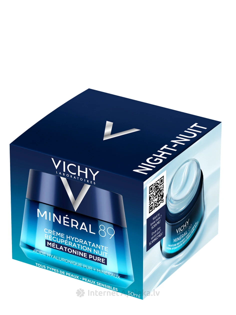 VICHY MINERAL 89 Niisutav taastav öökreem melatoniiniga, 50 ml | internetaptieka.lv