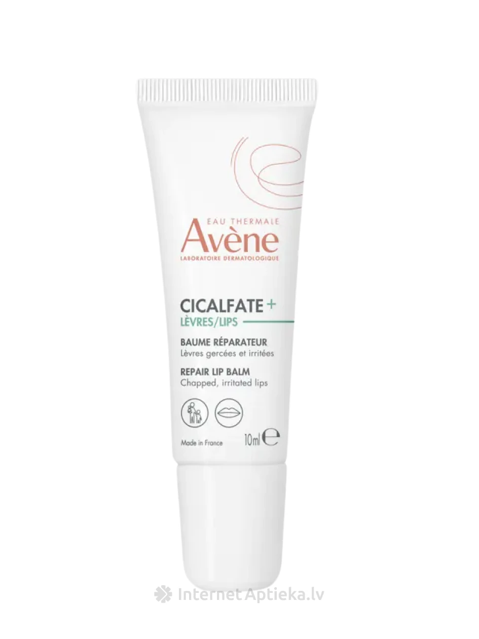 AVENE CICALFATE+ Atjaunojošs lūpu balzams, 10 ml | internetaptieka.lv