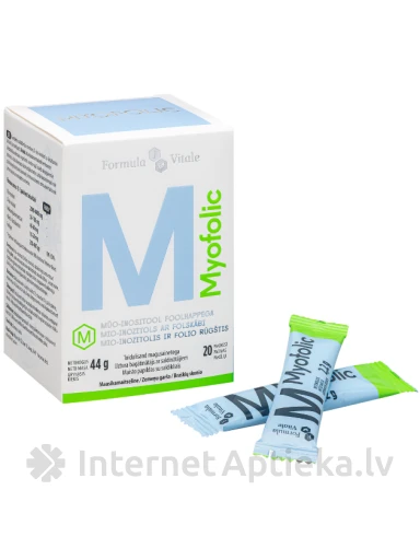 Formula Vitale Myofolic порошок со вкусом клубники, 20 пакетов | internetaptieka.lv