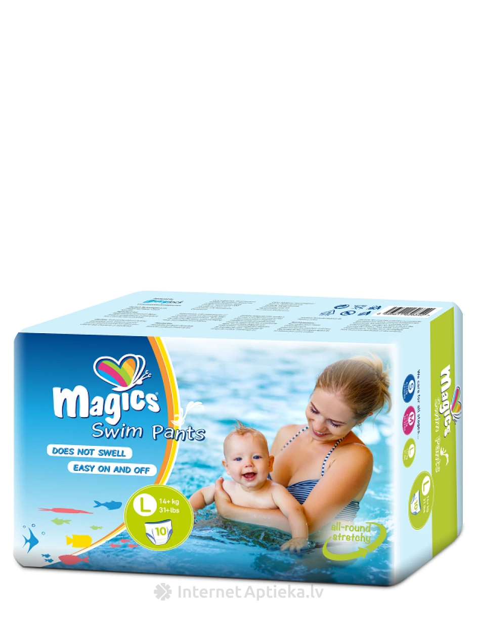 Magics Swimpants L 14+kg  laste ujumispüksid, 10 tk. | internetaptieka.lv