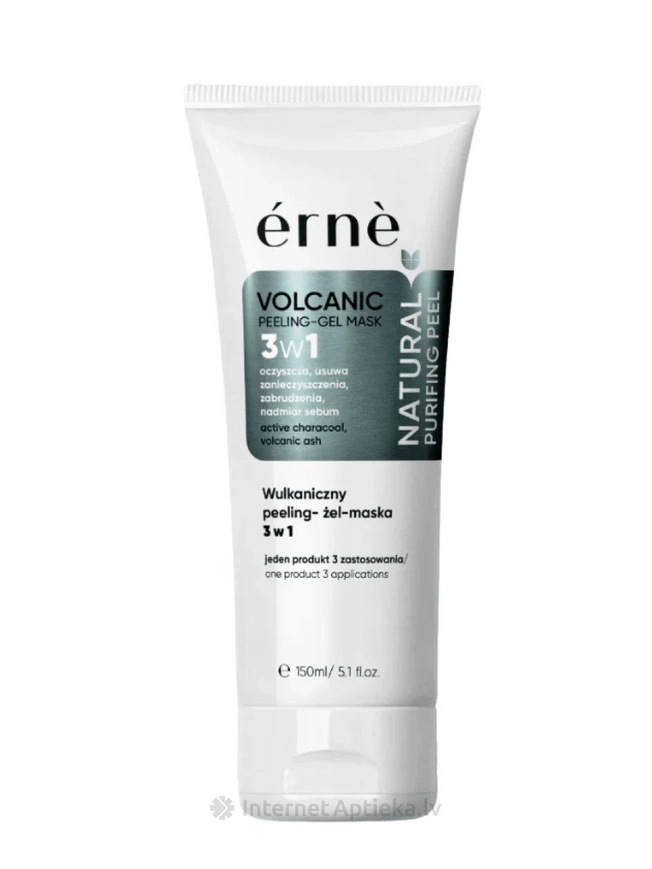 Erne Вулканическое очищающее средство для лица 3 в 1, 150 мл | internetaptieka.lv