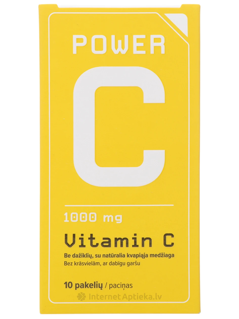 ПОРОШОК POWER C 1000 мг, 10 шт. | internetaptieka.lv