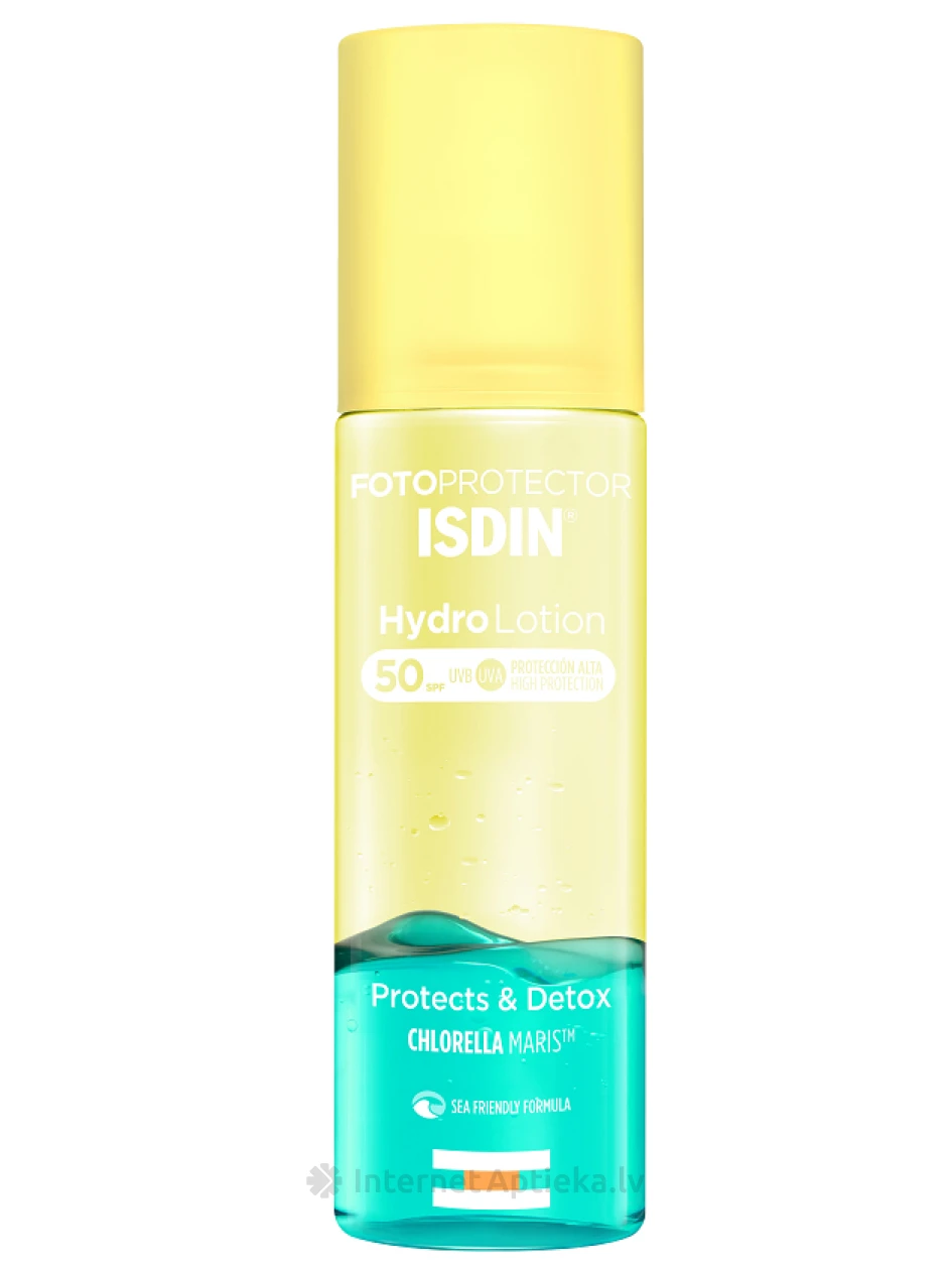 ISDIN FOTOPROTECTOR Двухфазный спрей-солнцезащитный лосьон SPF50, 200 мл | internetaptieka.lv