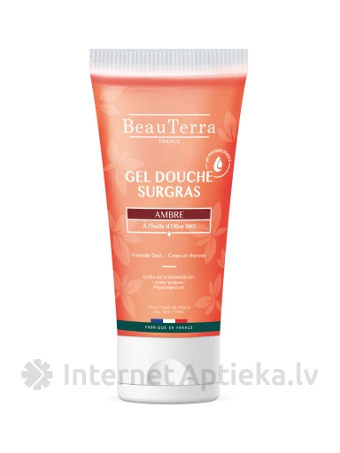 BeauTerra Amber гель для душа с bio оливковым маслом, 200 мл | internetaptieka.lv