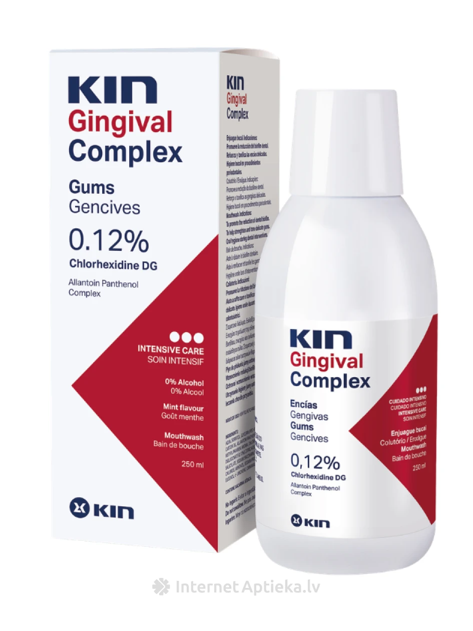 KIN GINGIVAL Complex 0,12% suu loputusvahend, 250 ml | internetaptieka.lv