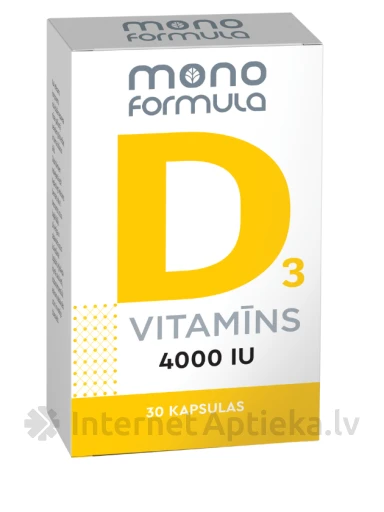 Mono Formula - D3 vitamīns, 30 kapsulas | internetaptieka.lv