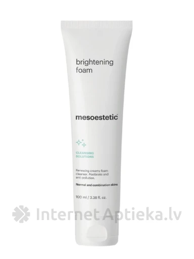 Mesoestetic brightening foam krēmveida attīrīšanas putas sejai, 100 ml | internetaptieka.lv