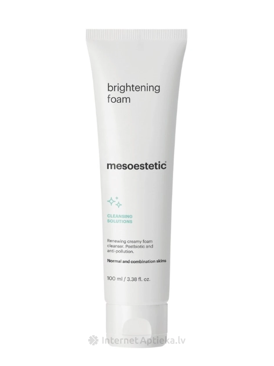 Mesoestetic brightening foam krēmveida attīrīšanas putas sejai, 100 ml | internetaptieka.lv