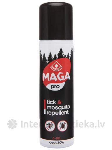 Maga Pro Репеллент от комаров и клещей - спрей, 150мл | internetaptieka.lv