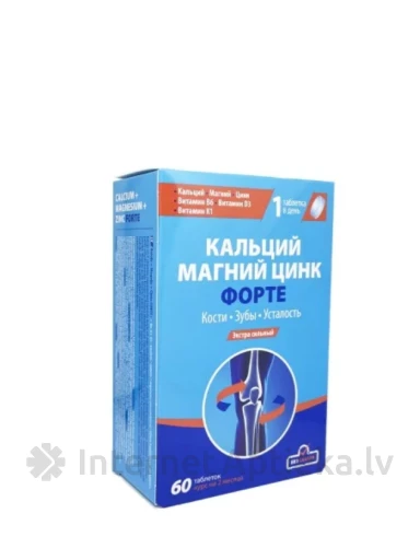 Maxi Vita Кальций Магний Цинк Forte+, 60 таблеток | internetaptieka.lv