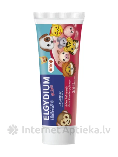 ELGYDIUM Kids Fresh Strawberry zobu pasta, 50 ml | internetaptieka.lv