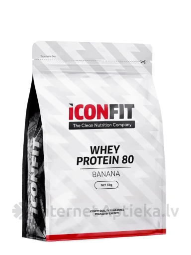 ICONFIT sūkalu proteīns 80 banānu garša, 1 kg | internetaptieka.lv