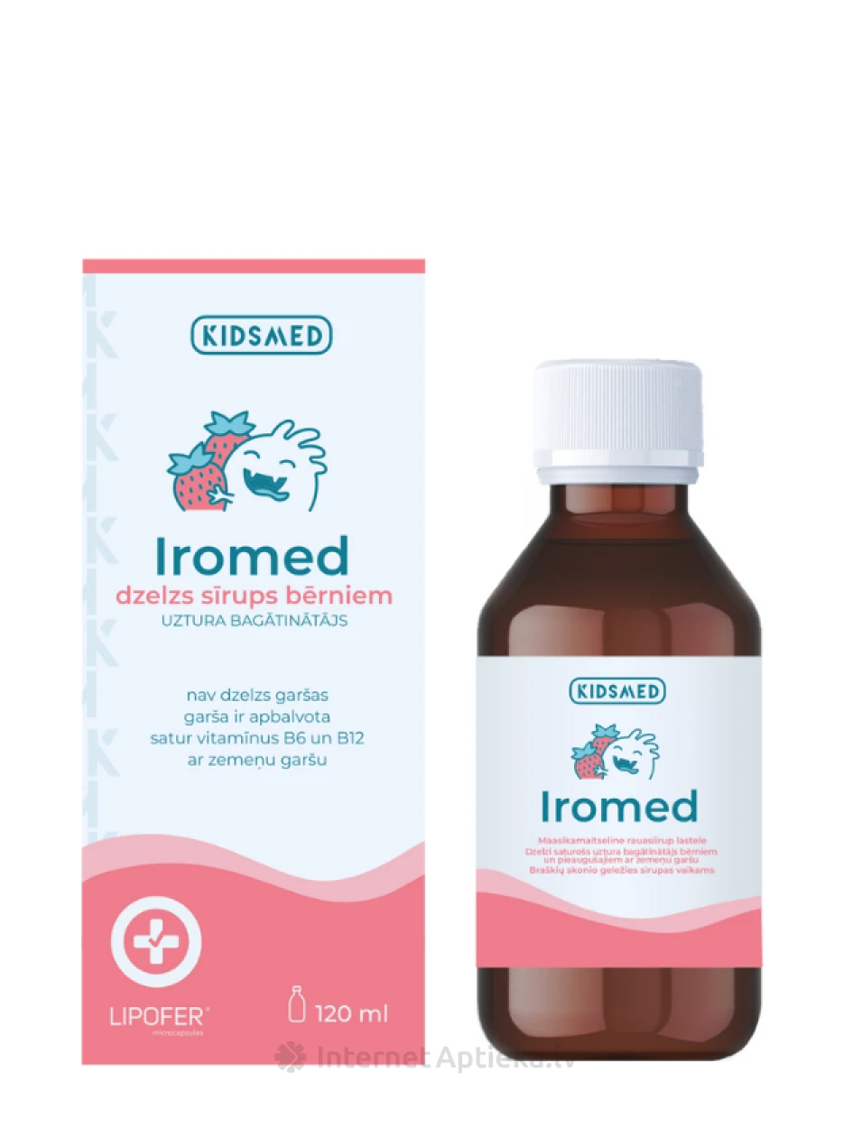 KIDSMED Iromed железосодержащая пищевая добавка для детей, 120 мл | internetaptieka.lv