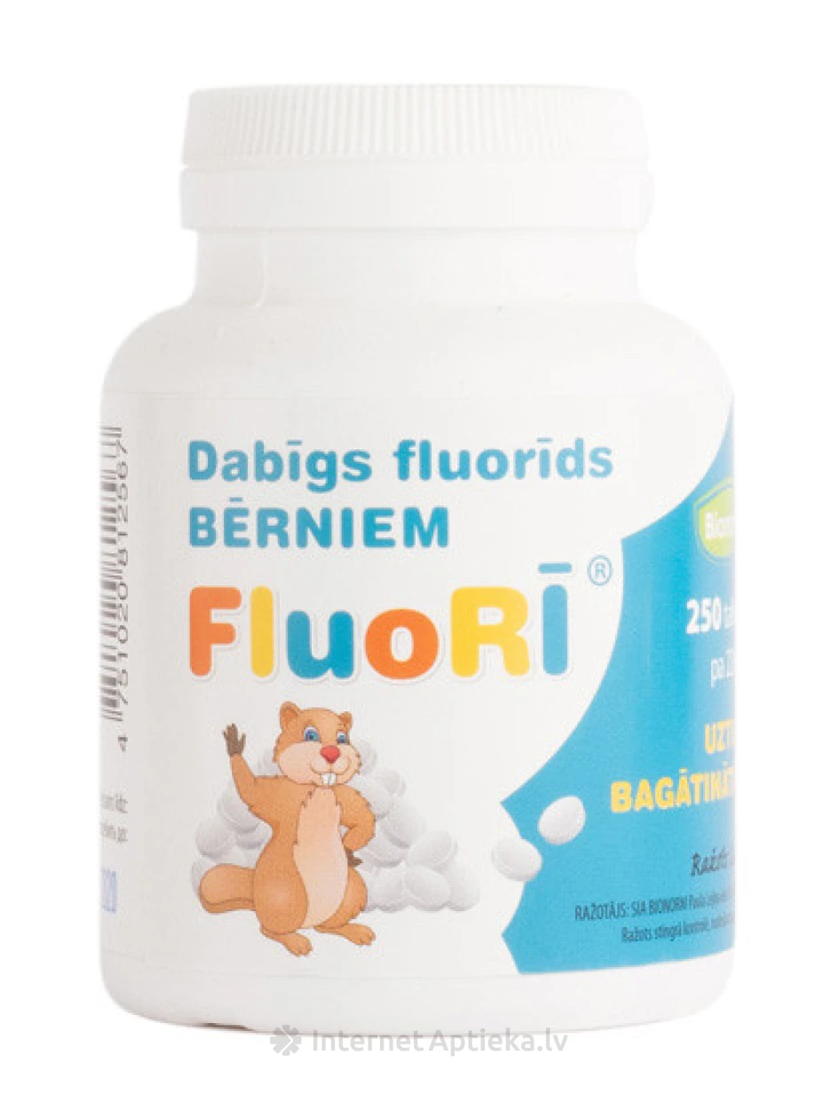 Fluoriid lastele 220 mg, 250 tabletti | internetaptieka.lv