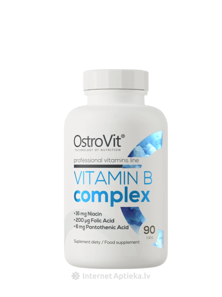 OstroVit Vitamin B Complex tabletes, 90 gb. | internetaptieka.lv