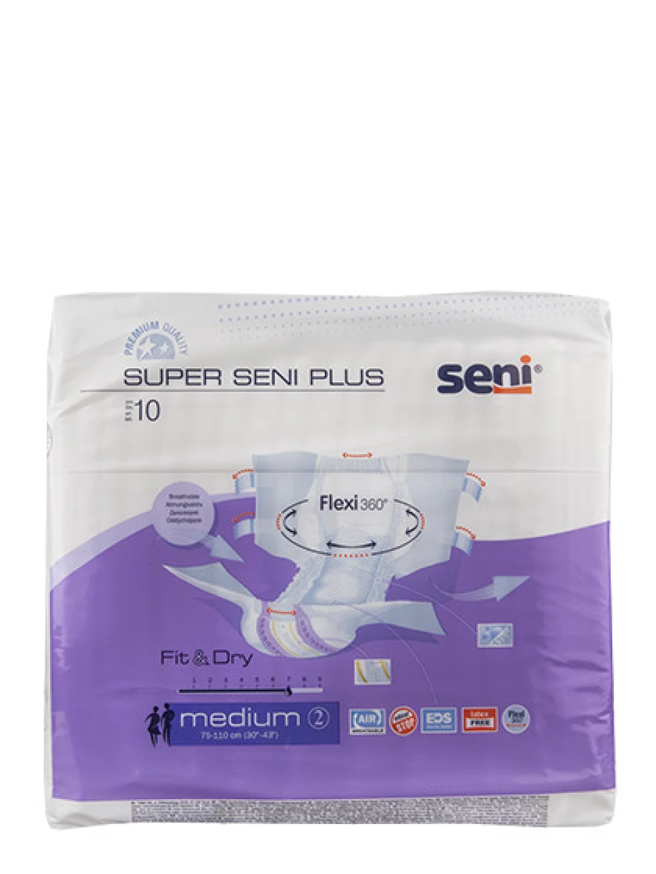 Seni Super Plus Medium Подгузники, 10 шт. | internetaptieka.lv