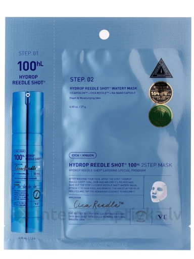 VT Cosmetics HYDROP REEDLE SHOT 100hL 2 STEP Sejas maska | internetaptieka.lv