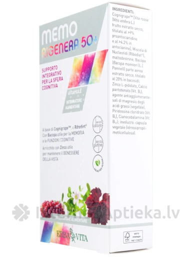 ERBA VITA MEMO Rigenera 50+, 45 kapslit | internetaptieka.lv