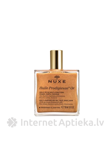 NUXE sausā eļļa ādas mirdzumam sejas un ķermeņa aprūpei, 50 ml | internetaptieka.lv