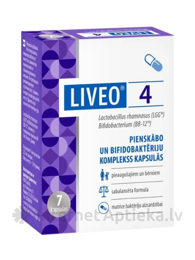 Liveo 4, 7 kapsulas | internetaptieka.lv