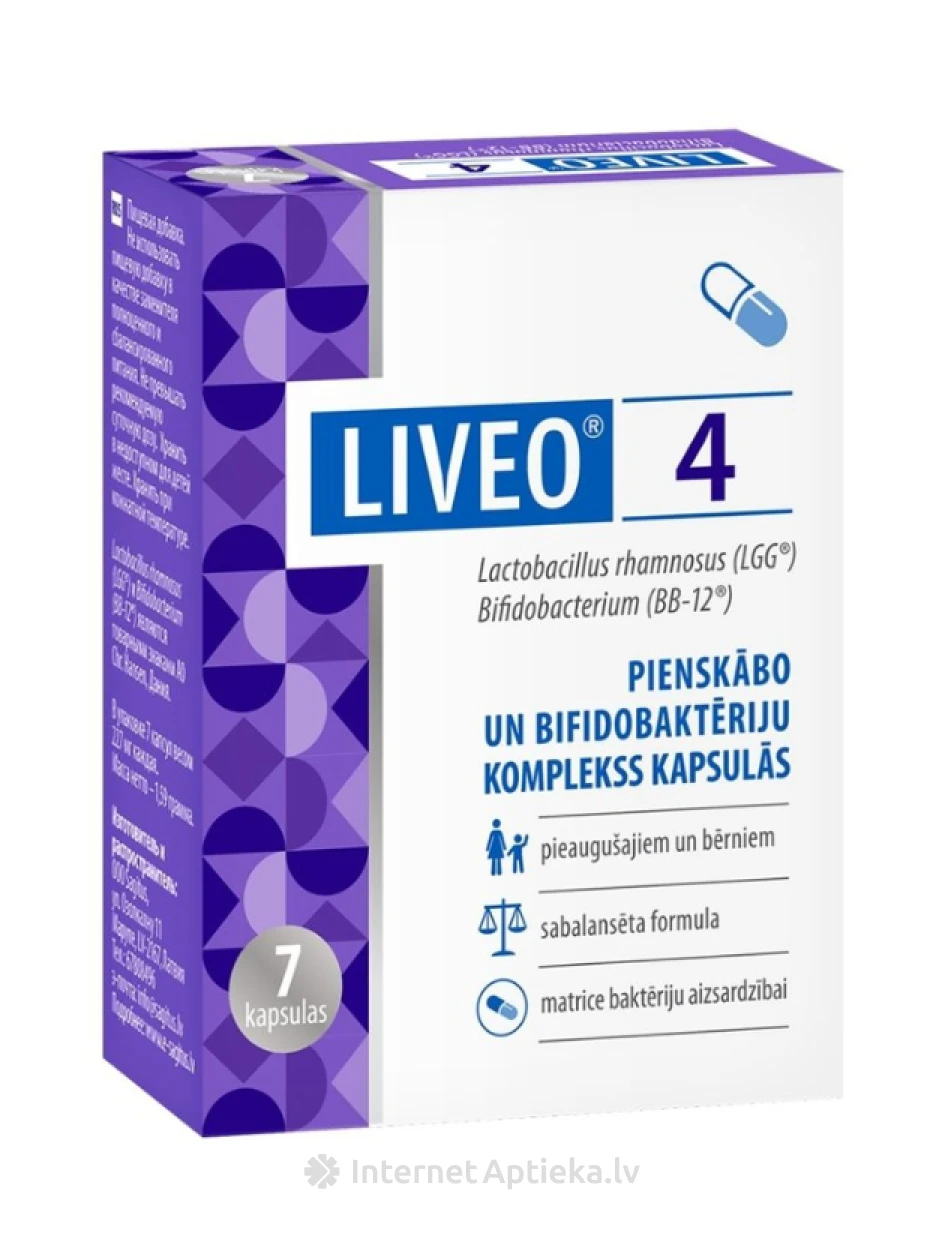 Liveo 4, 7 капсул | internetaptieka.lv