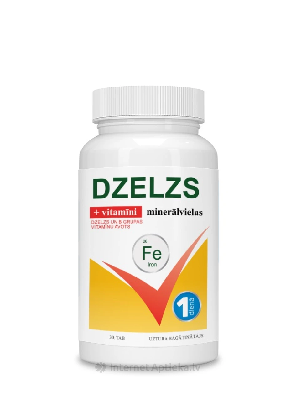 Raud + vitamiinid ja mineraalained tabletti, 30 tk. | internetaptieka.lv