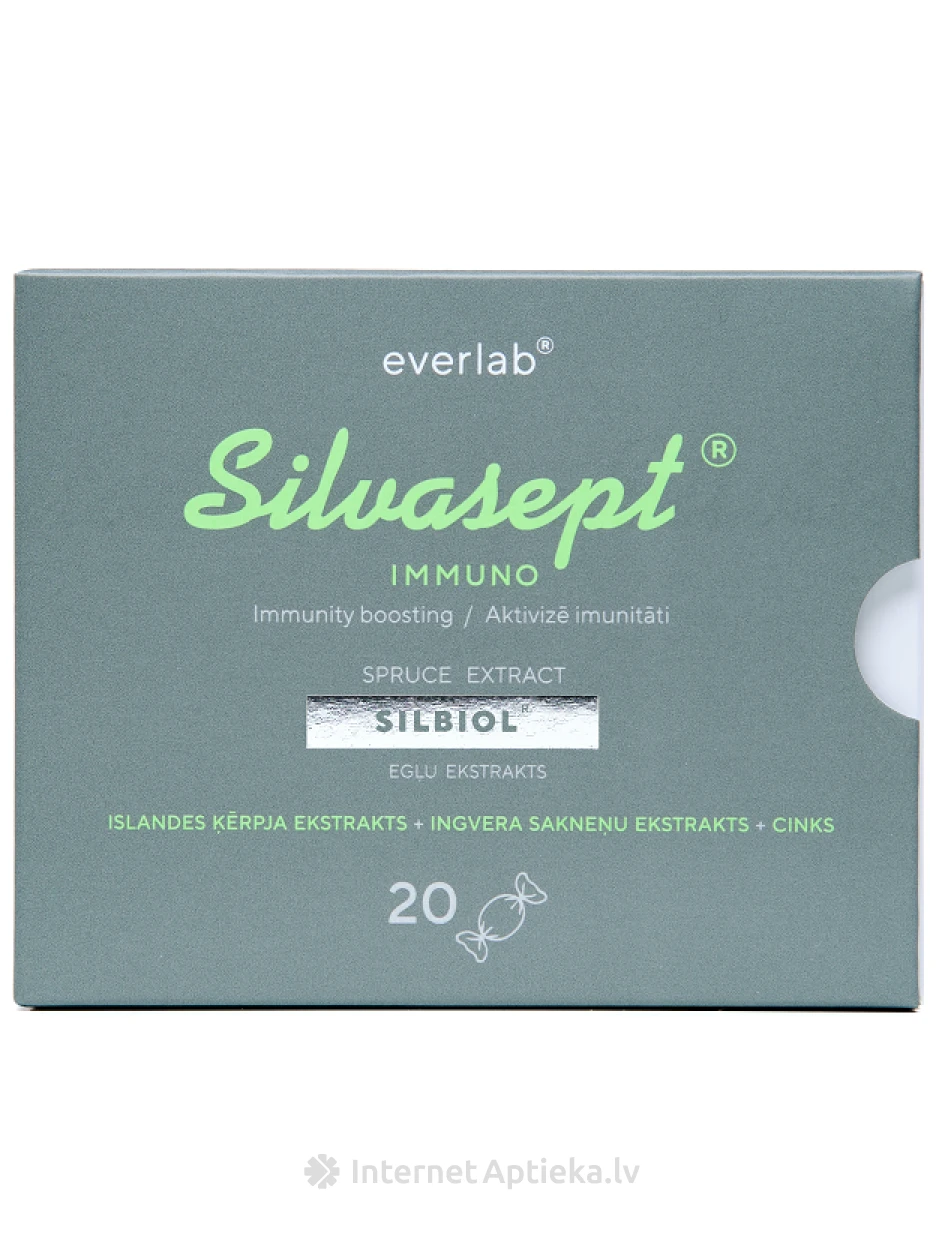 Silvasept Immuno karamellid, 20 tk. | internetaptieka.lv