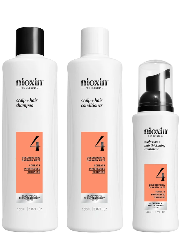NIOXIN SYS4 krāsotiem matiem ar tendenci kļūt plānākiem