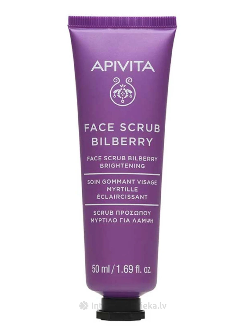APIVITA Näo koorija mustikatega naha heledamiseks, 50 ml | internetaptieka.lv