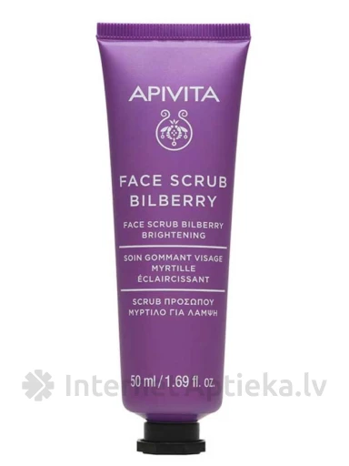 APIVITA Veido šveitiklis su mėlynėmis odos šviesinimui, 50 ml | internetaptieka.lv